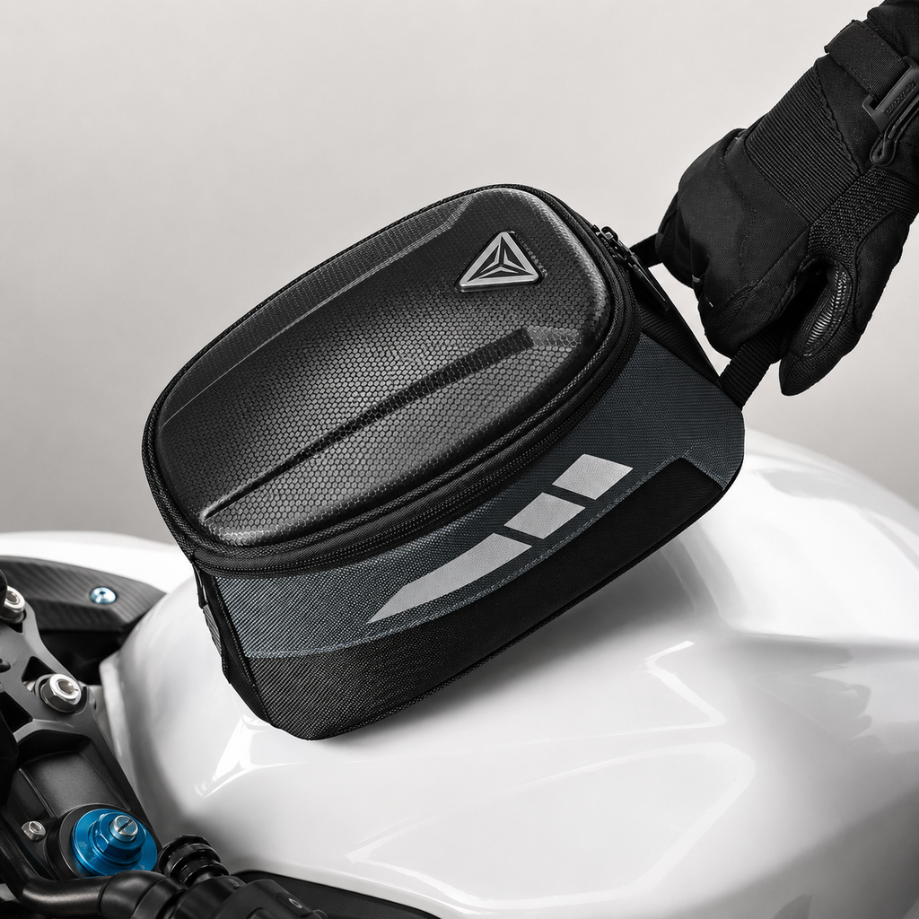 Sacoche Moto Réservoir Aimantée Housse Pluie 4,5L
