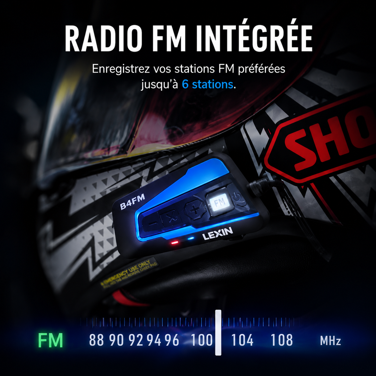 Intercom Moto Bluetooth 10 Motards – Portée 2000 m
