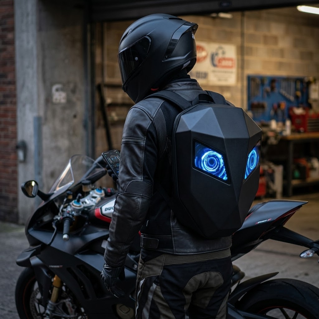 Sac à Dos Moto LED Étanche Écran Bluetooth