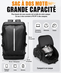 Sac à Dos Moto XL Compatible Tous Casques