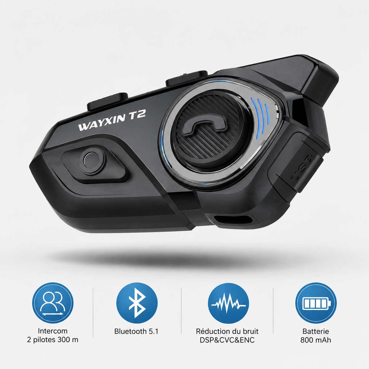 Intercom Moto Bluetooth 5.1 Étanche 300m