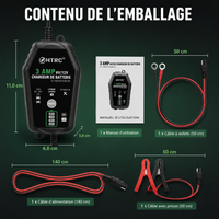 Chargeur Batterie Moto Intelligent 6V/12V 3A