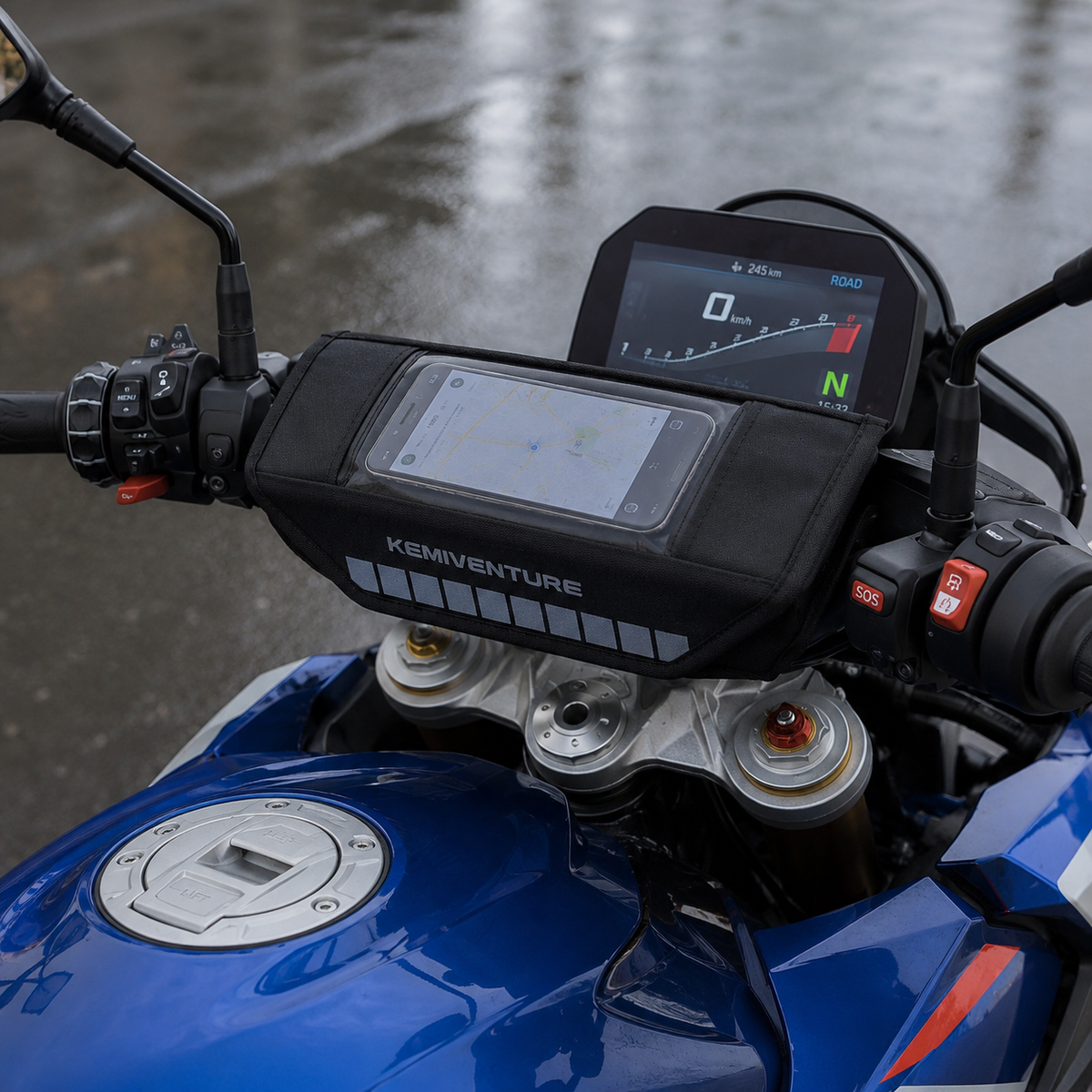 Sacoche Guidon Moto Étui Téléphone Tactile Universelle