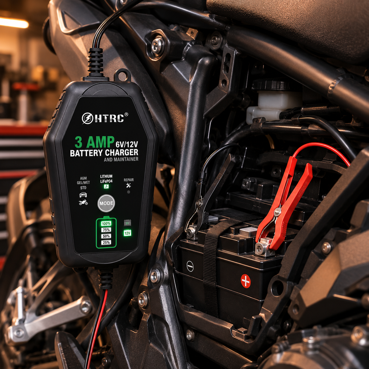 Chargeur Batterie Moto Intelligent 6V/12V 3A