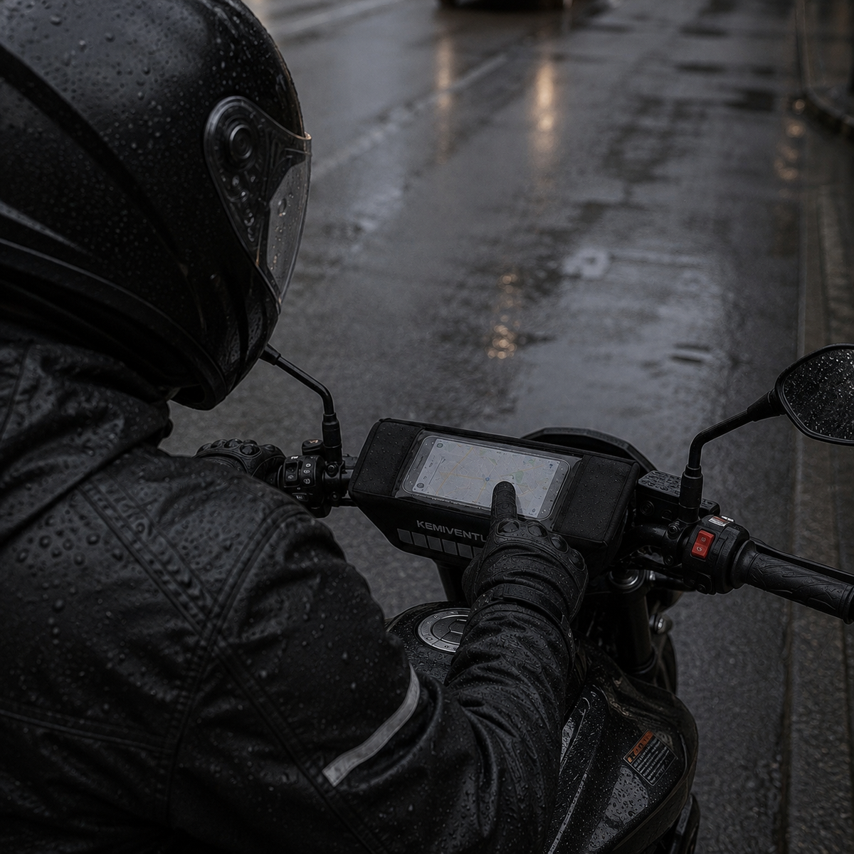 Sacoche Guidon Moto Étui Téléphone Tactile Universelle