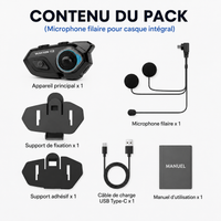 Intercom Moto Bluetooth 5.1 Étanche 300m