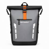 Sac à Dos Moto Étanche Roll-Top 20L Réfléchissant