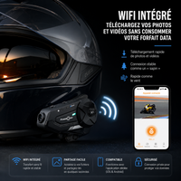 Intercom Moto avec Caméra 1080P – WiFi & Bluetooth