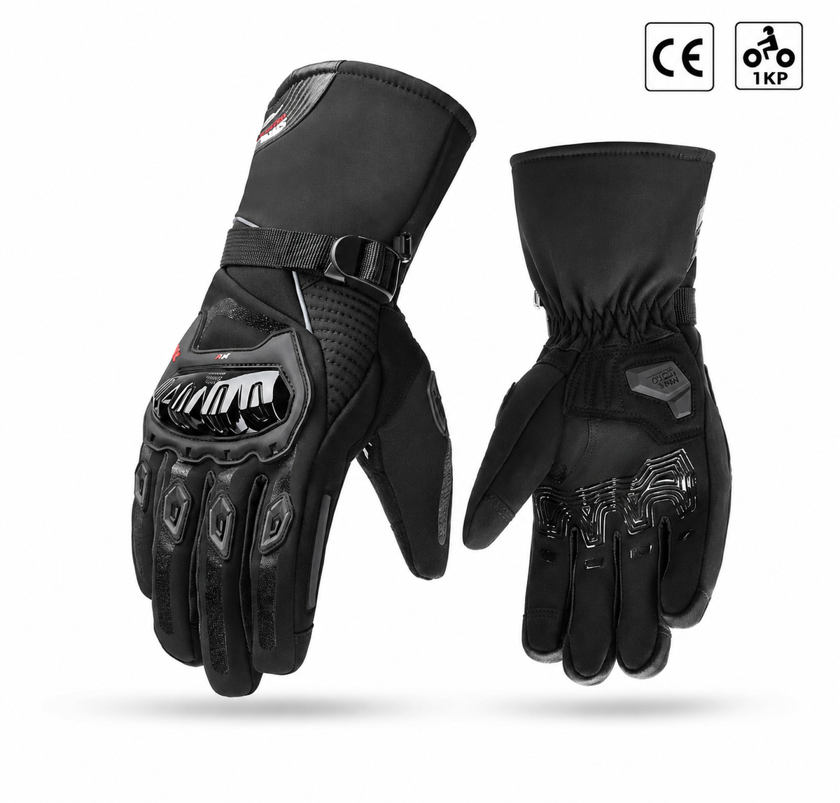 Gants Moto Hiver homologués CE 1 KPT Étanche Chauds Tactile