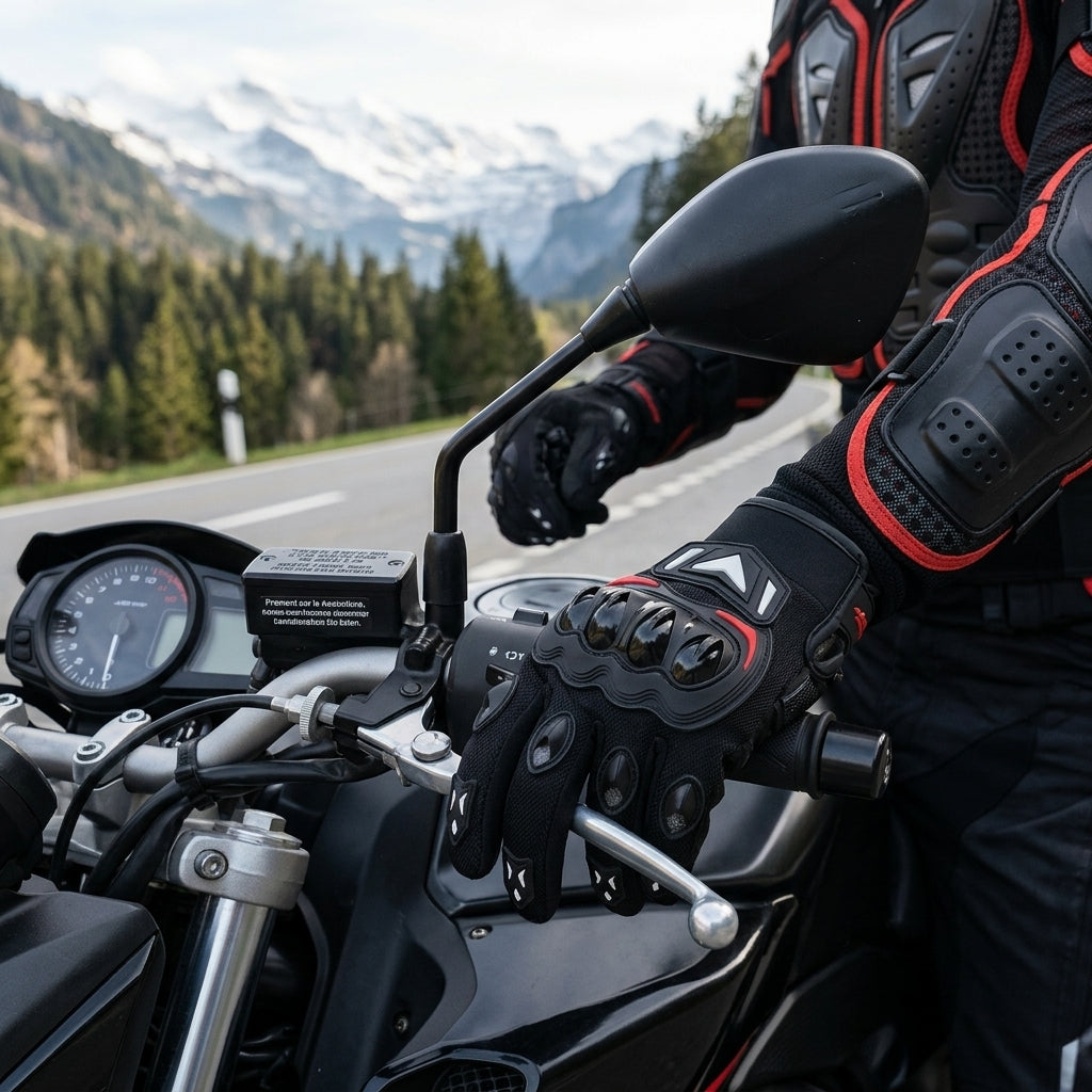 Gants Moto Homologués CE Été Mi-Saison Tactile Antidérapant