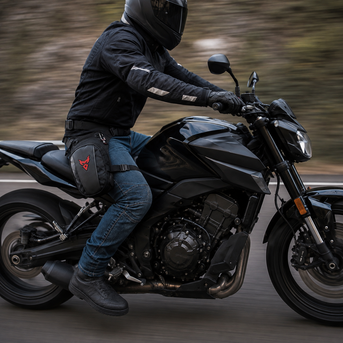Sacoche de Jambe Moto Étanche