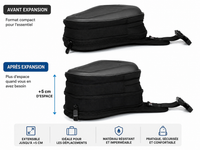 Sacoche de Jambe Moto Étanche Coque Carbone
