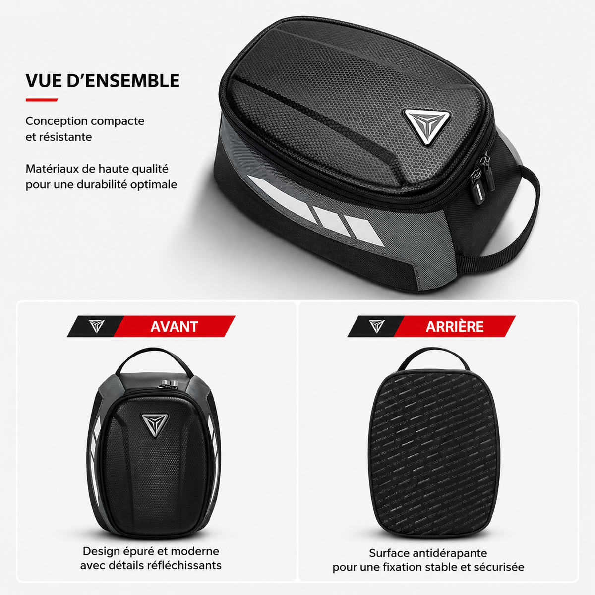 Sacoche Moto Réservoir Aimantée Housse Pluie 4,5L