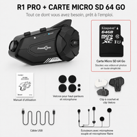 Intercom Moto avec Caméra 1080P – WiFi & Bluetooth