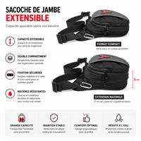 Sacoche de Jambe Moto Étanche