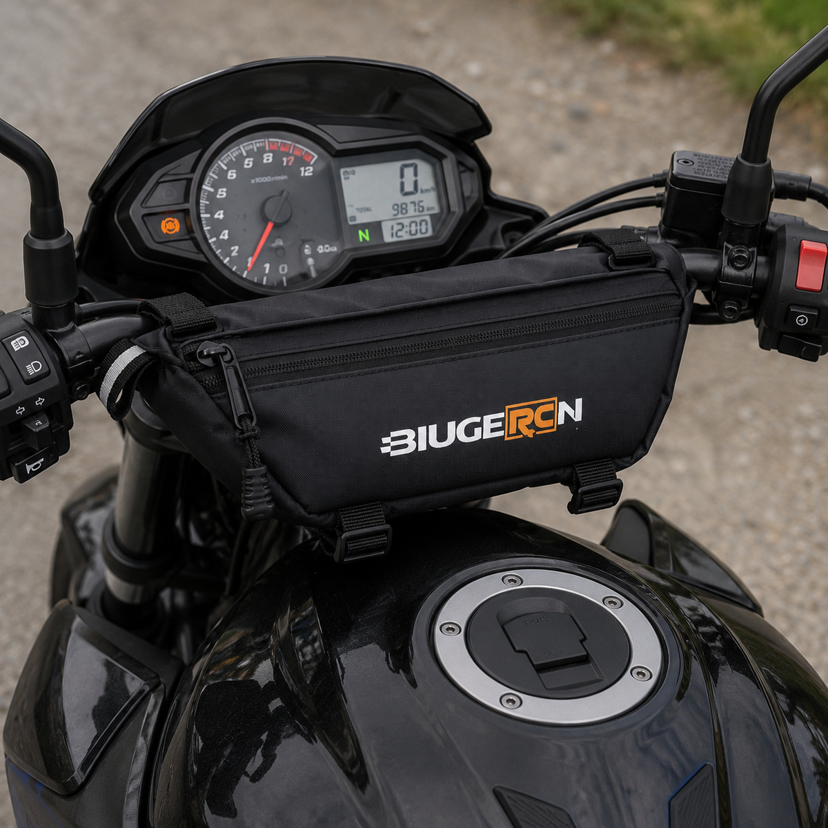 Sacoche Guidon Moto Étanche Plate Compacte
