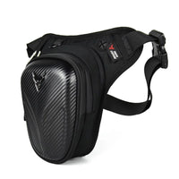 Sacoche de Jambe Moto Étanche Coque Carbone