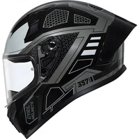 Casque Moto Intégral Ventilé – Coque ABS – ECE 22.06 – Noir Gris