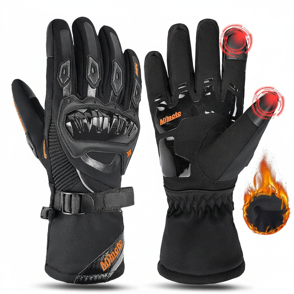 Gants Moto  Hiver Homologués CE Étanche Coque Rigide