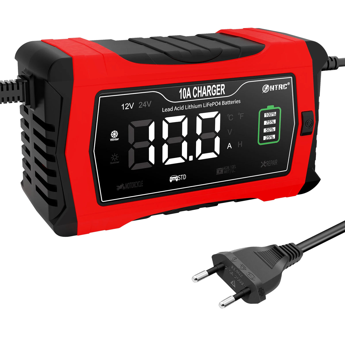 Chargeur Batterie Voiture & Moto Intelligent 12V/24V – 10A à 20A
