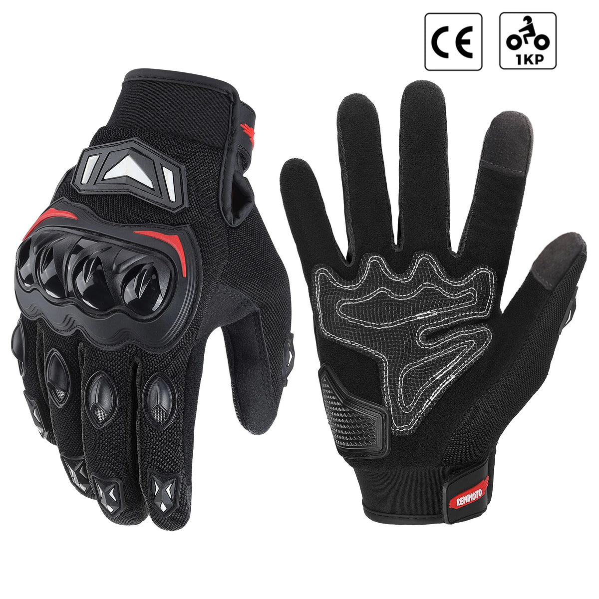 Gants Moto Homologués CE Été Mi-Saison Tactile Antidérapant
