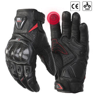 Gants Moto Homologués CE Cuir Carbone Tactile