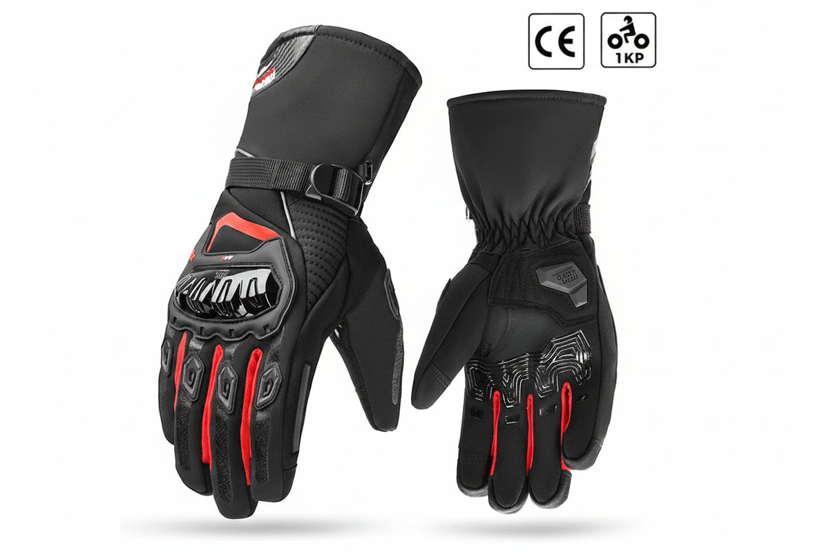 Gants Moto Hiver homologués CE 1 KPT Étanche Chauds Tactile
