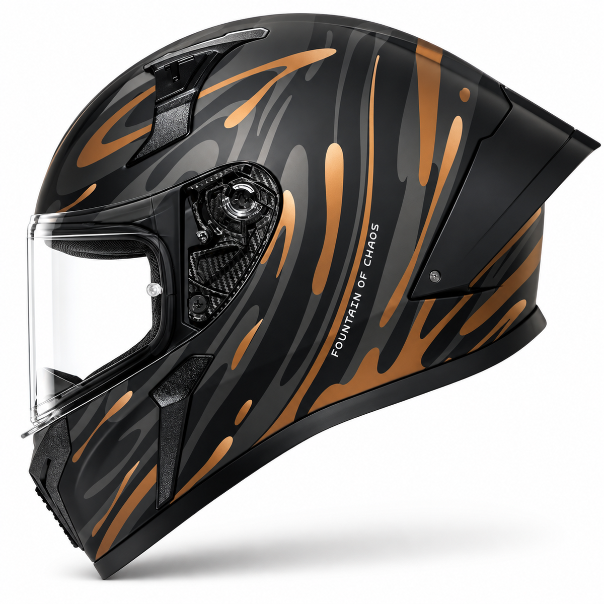 Casque Moto Intégral Ventilé – Coque ABS – ECE 22.06 – Noir Or