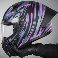 Casque Moto Intégral Ventilé – Coque ABS – ECE 22.06 – Noir Violet