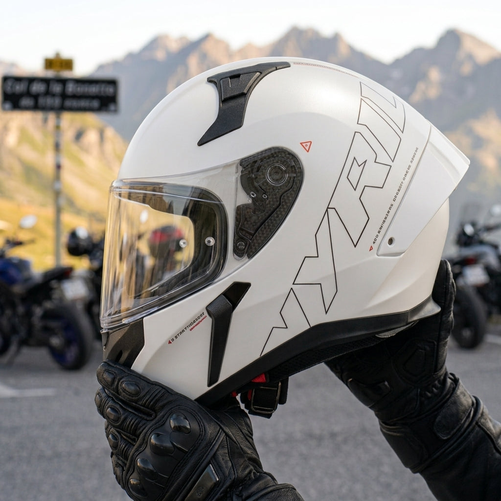 Casque Moto Intégral Ventilé – Coque ABS – ECE 22.06 - Blanc