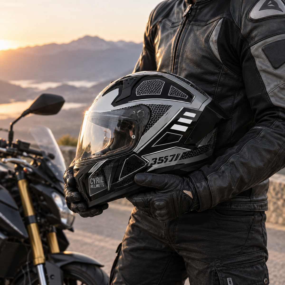 Casque Moto Intégral Ventilé – Coque ABS – ECE 22.06 – Noir Gris