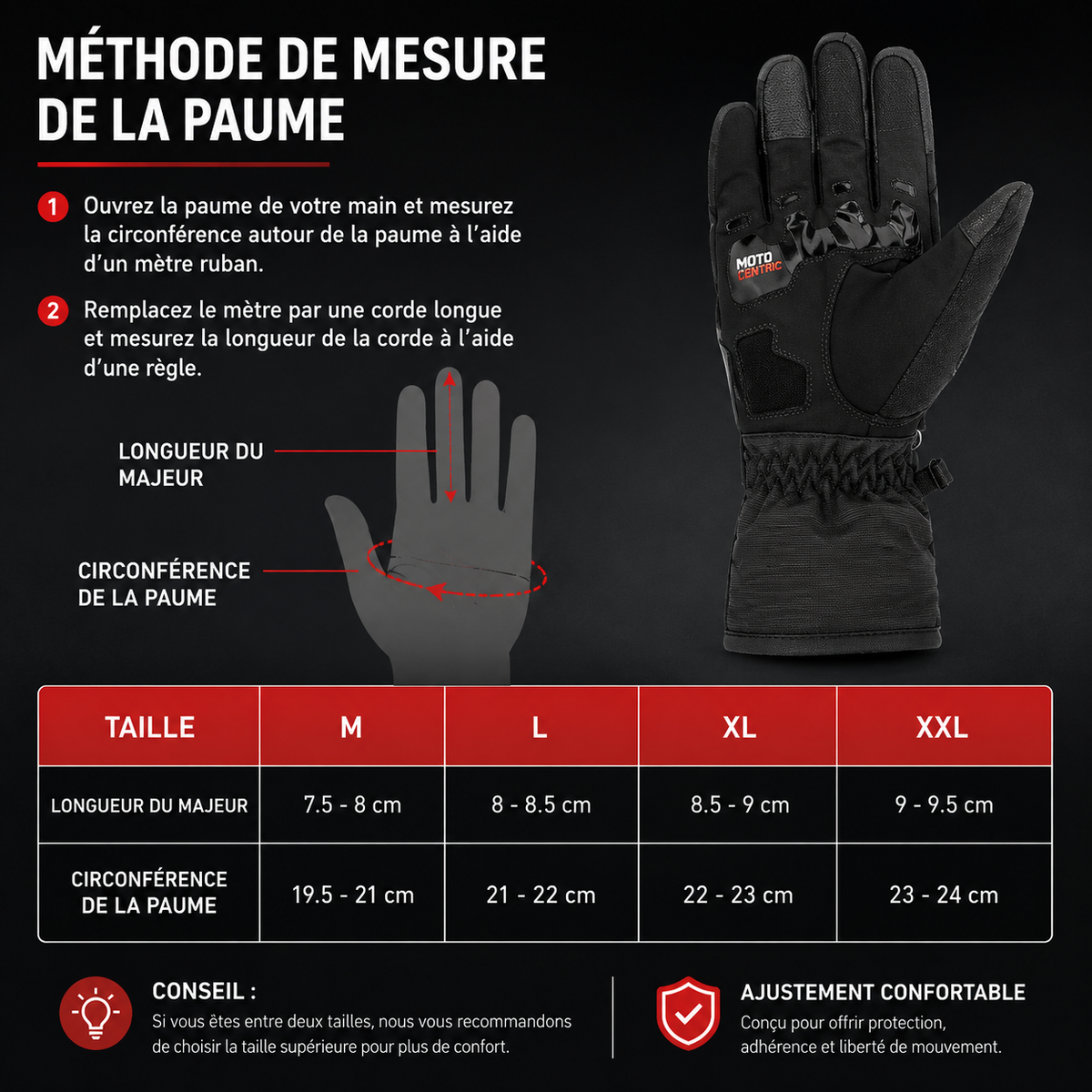 Gants Moto Hiver homologués CE 1 KPT Étanche Chauds Tactile