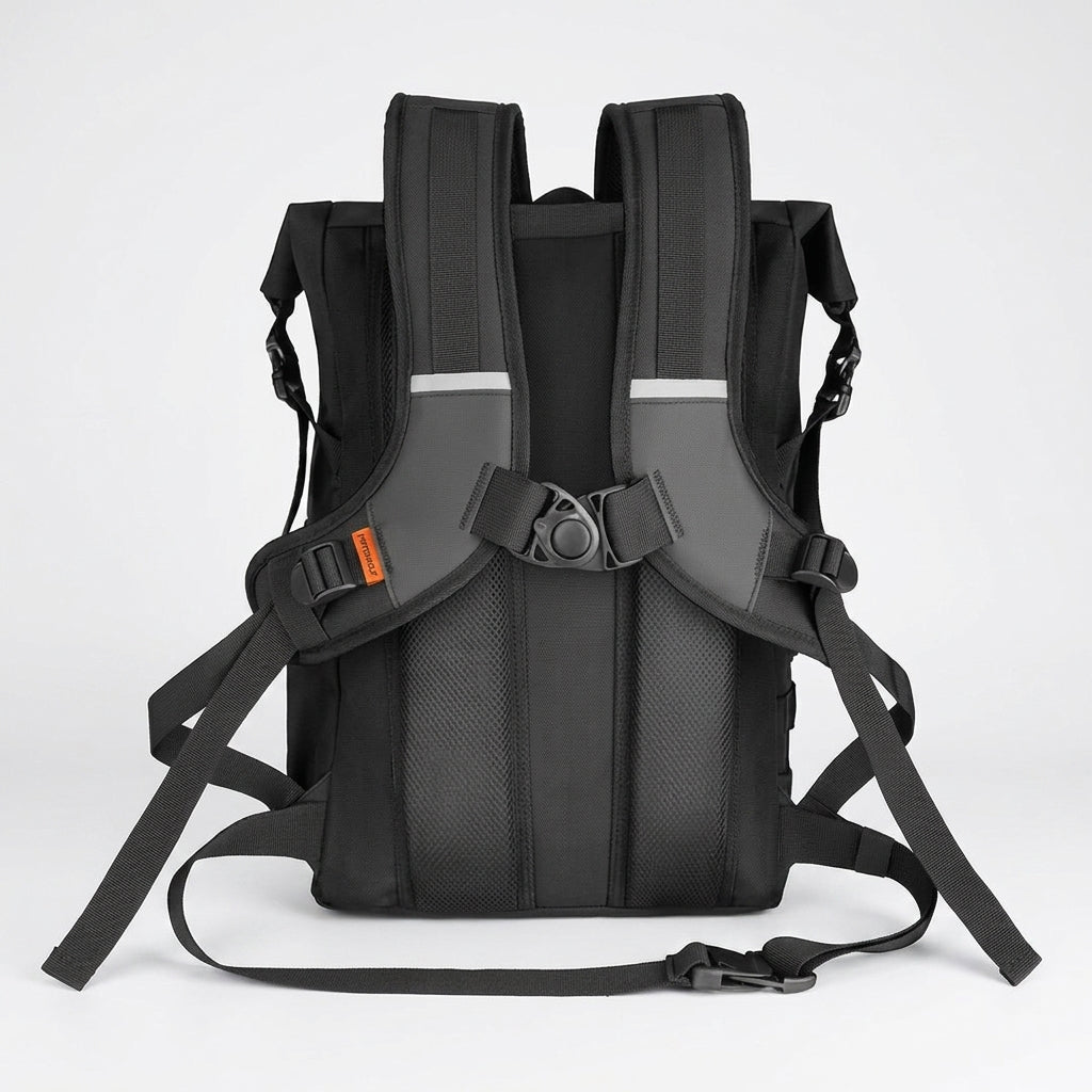 Sac à Dos Moto Étanche Roll-Top 20L Réfléchissant