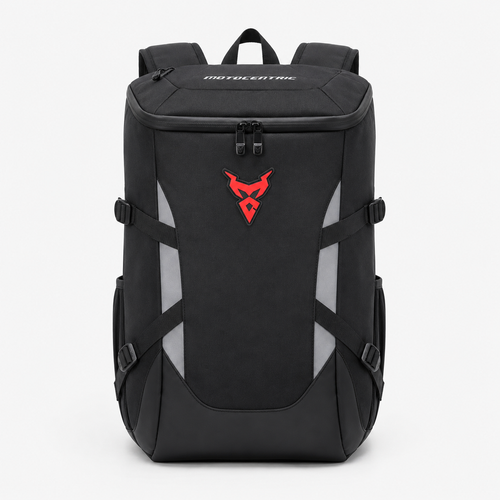 Sac à Dos Moto Étanche 28L Extensible Réfléchissant
