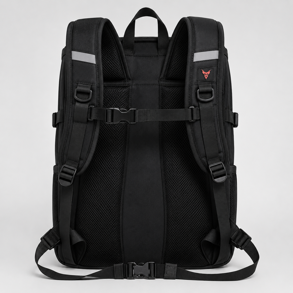 Sac à Dos Moto Étanche 28L Extensible Réfléchissant