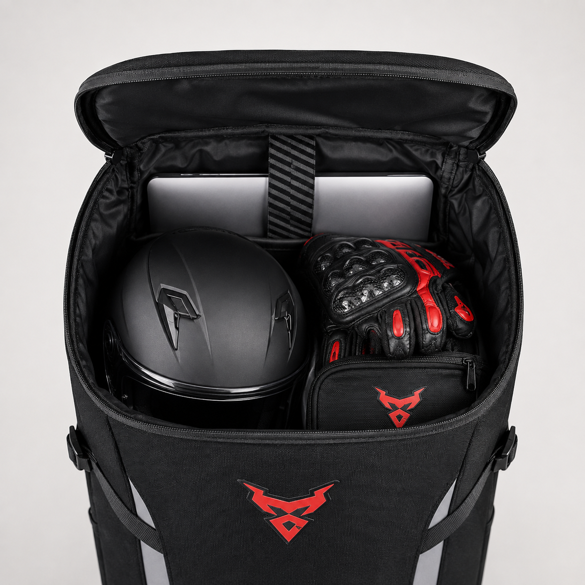 Sac à Dos Moto Étanche 28L Extensible Réfléchissant