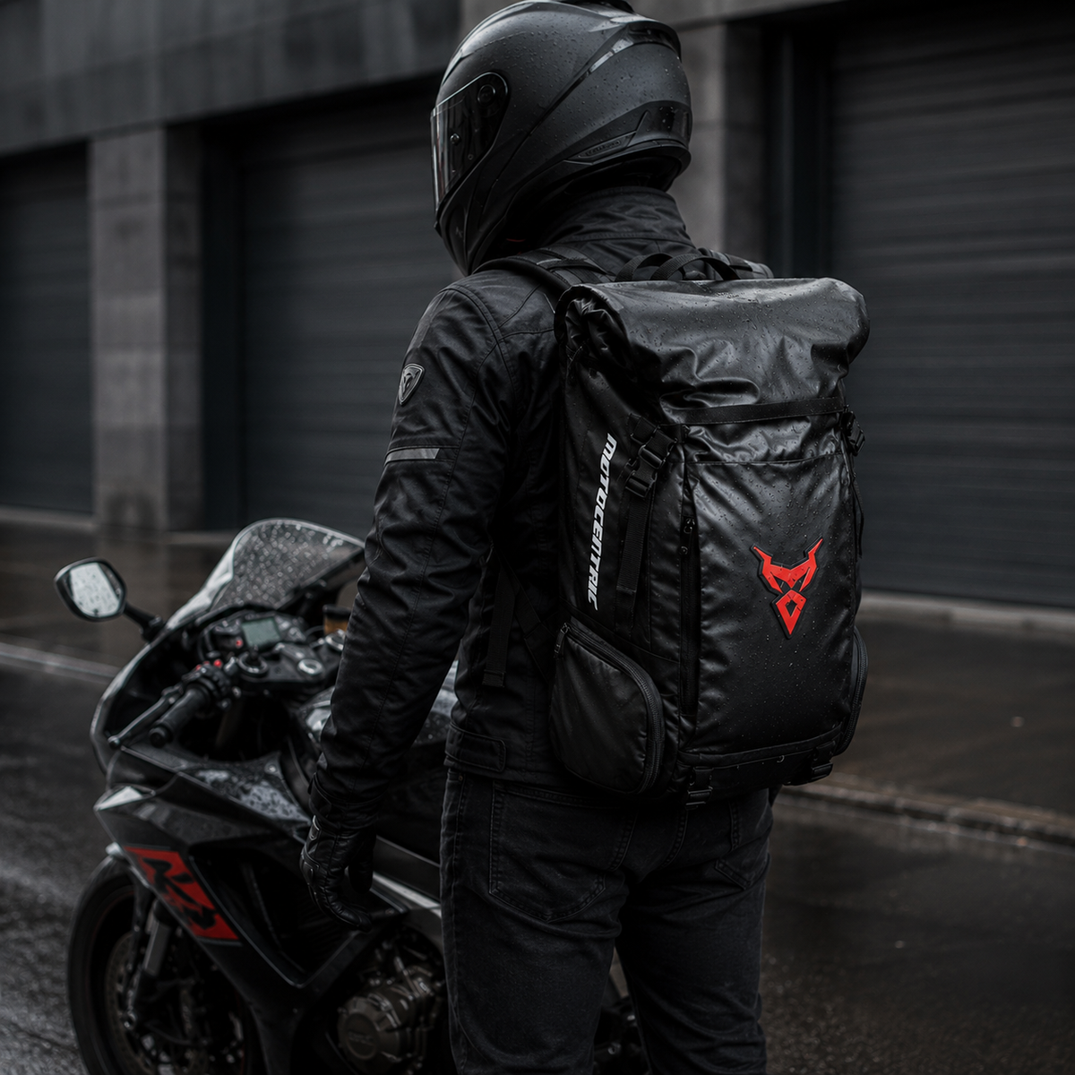 Sac à Dos Moto Étanche 48L Casque Intégral