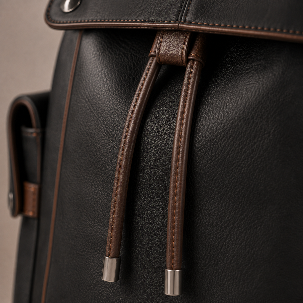Sac à Dos Moto Vintage Cuir Imperméable 30L