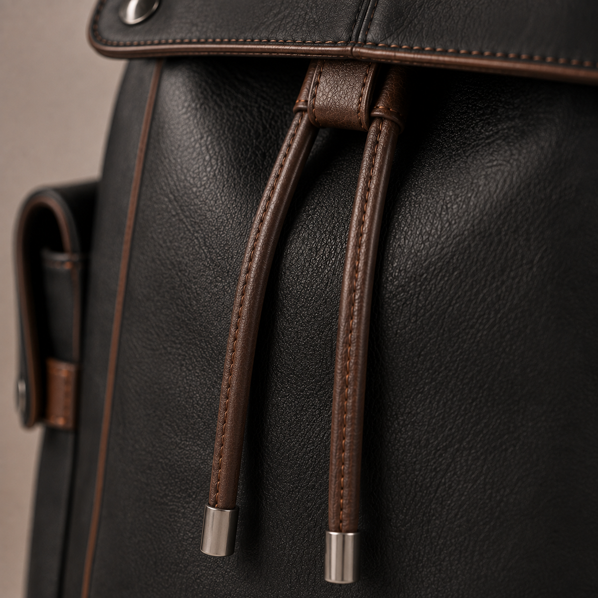 Sac à Dos Moto Vintage Cuir Imperméable 30L