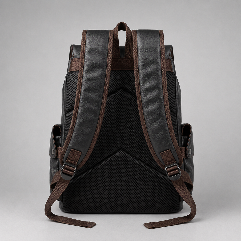 Sac à Dos Moto Vintage Cuir Imperméable 30L