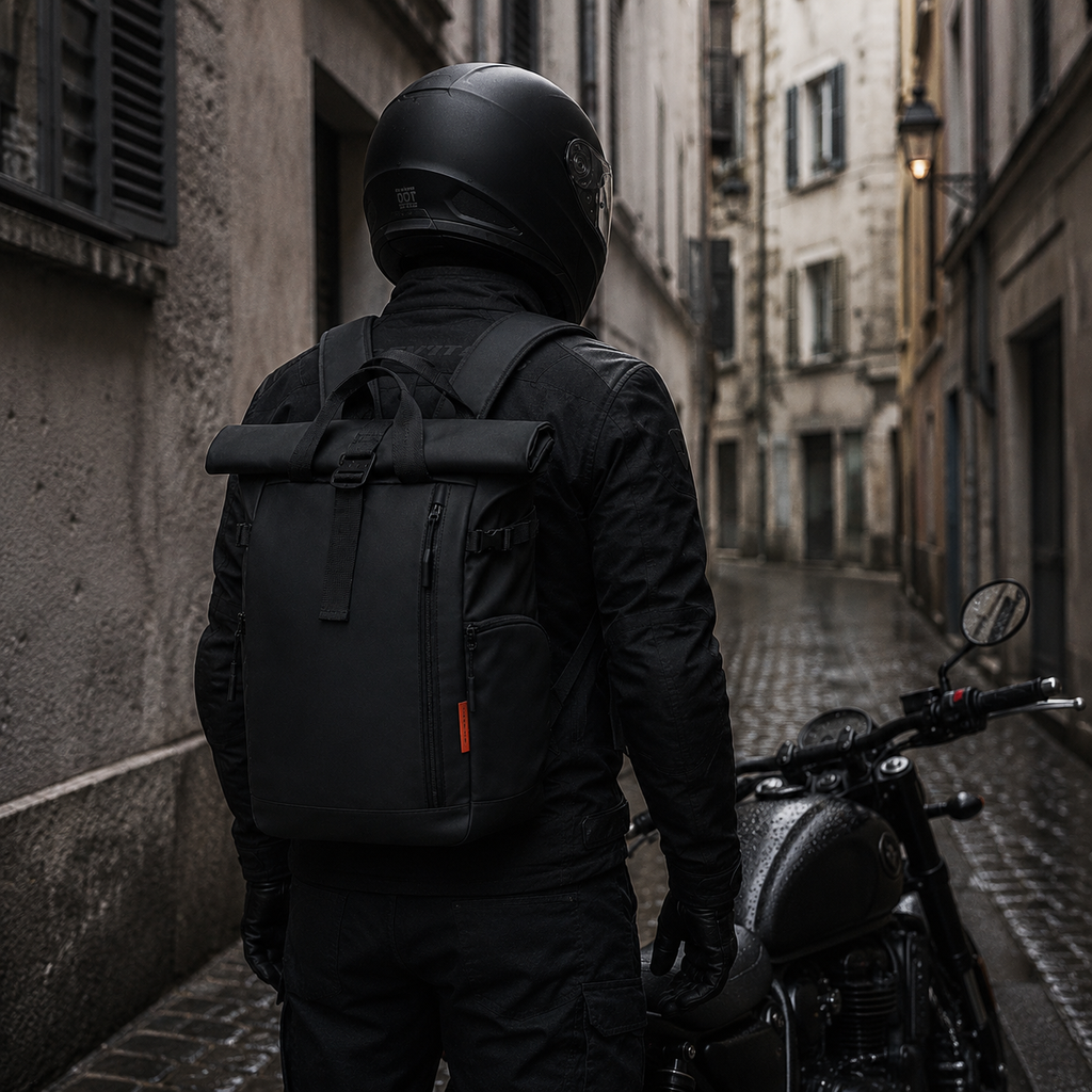 Sac à Dos Moto Étanche Roll-Top 25L