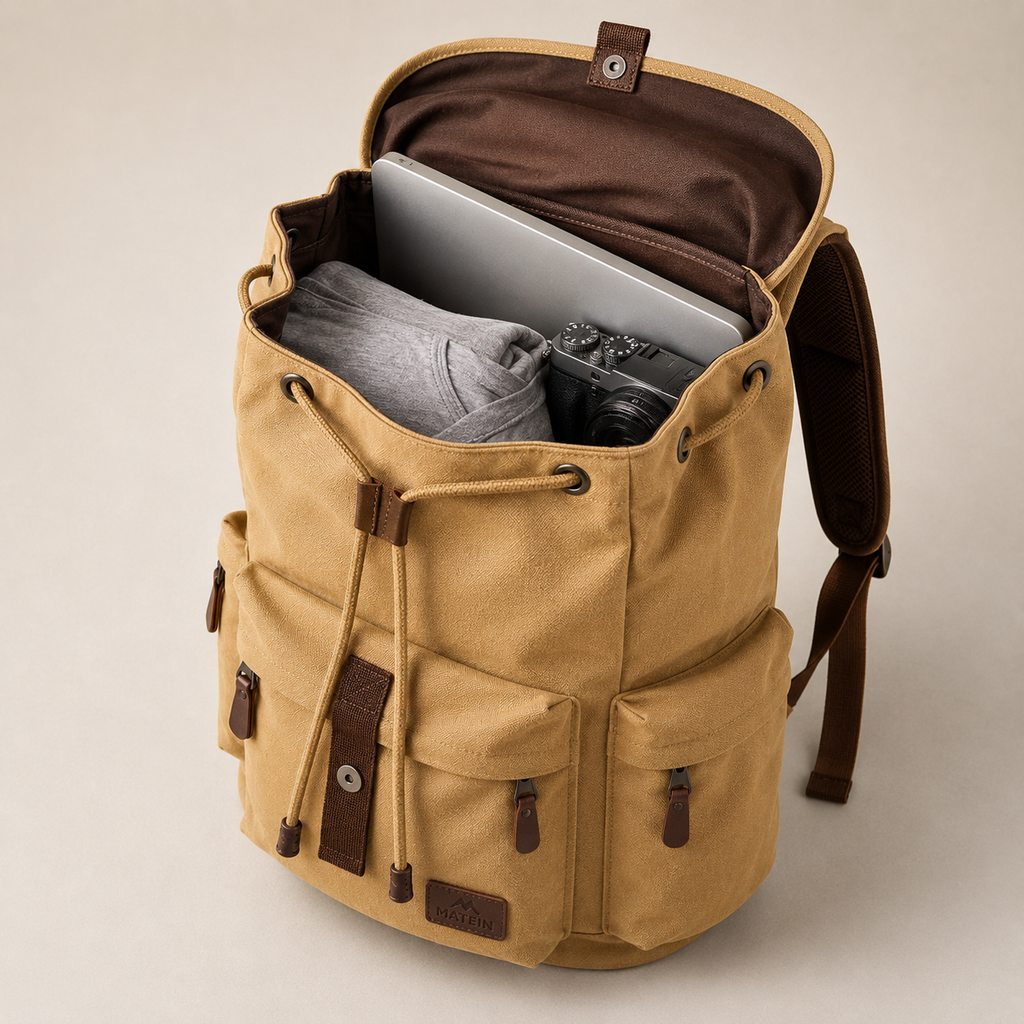 Sac à Dos Moto Vintage Toile 30L